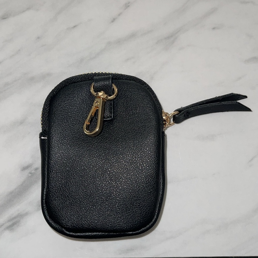 Juicy Couture Black Faux Leather Zippered Pouch - Picture 2 of 3